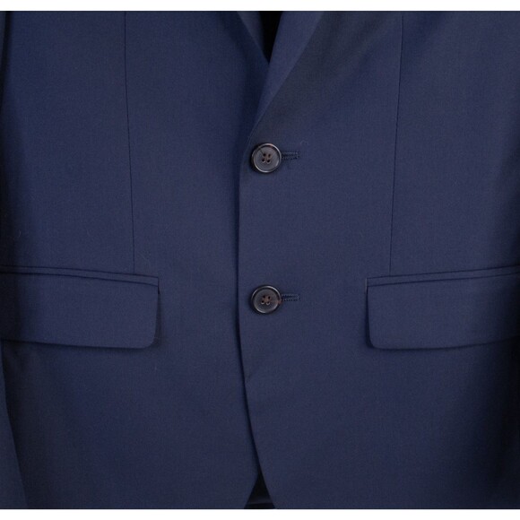 LRL Ralph Lauren Boys 12R Suit Blue Solid Two Button Double Vented - Picture 3 of 16